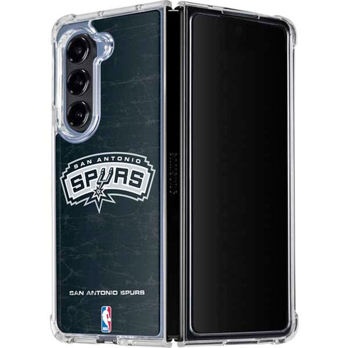 NBA San Antonio Spurs Primary Logo Galaxy Z Fold5 5G Clear Case