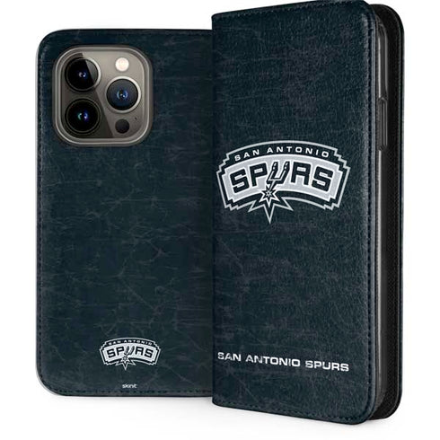 NBA San Antonio Spurs Primary Logo iPhone 14 Pro Folio Case