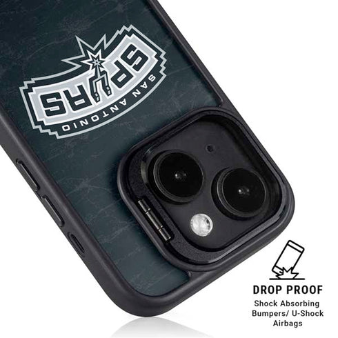 NBA San Antonio Spurs Primary Logo iPhone 15 Plus Kickstand Case