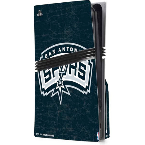NBA San Antonio Spurs Primary Logo PS5 Pro Disk Console Skin