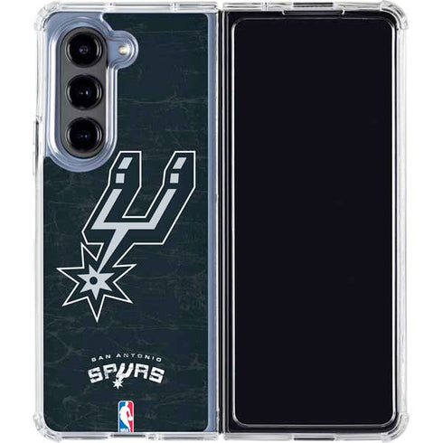 NBA San Antonio Spurs Secondary Logo Galaxy Z Fold5 5G Clear Case