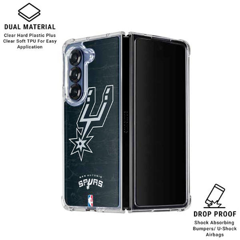 NBA San Antonio Spurs Secondary Logo Galaxy Z Fold7 Clear Case