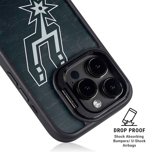 NBA San Antonio Spurs Secondary Logo iPhone 14 Pro Max Kickstand Case