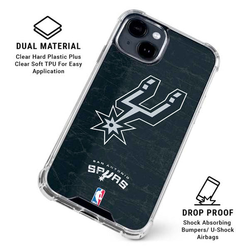 NBA San Antonio Spurs Secondary Logo iPhone 15 Clear Case