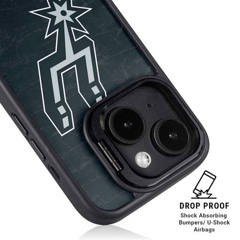 NBA San Antonio Spurs Secondary Logo iPhone 15 Plus Kickstand Case