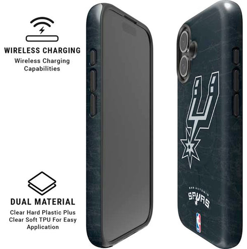 NBA San Antonio Spurs Secondary Logo iPhone 16 Plus Magsafe Impact Case