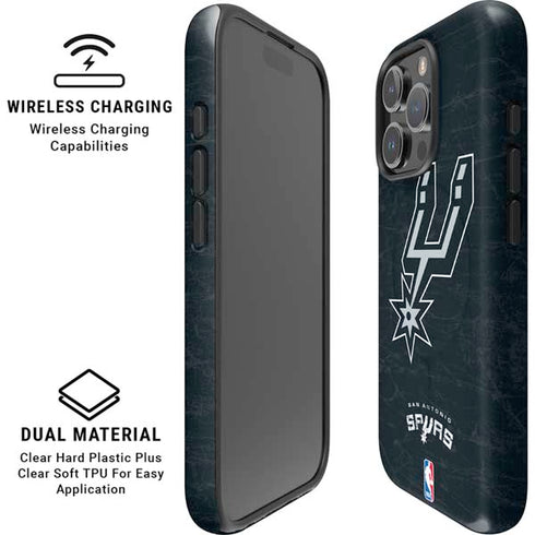 NBA San Antonio Spurs Secondary Logo iPhone 16 Pro Max Magsafe Impact Case