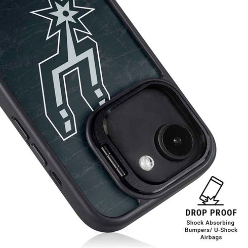NBA San Antonio Spurs Secondary Logo iPhone 16e Kickstand Case