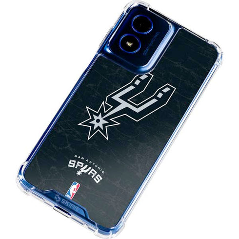 NBA San Antonio Spurs Secondary Logo Moto G Play 4G (2024) Clear Case