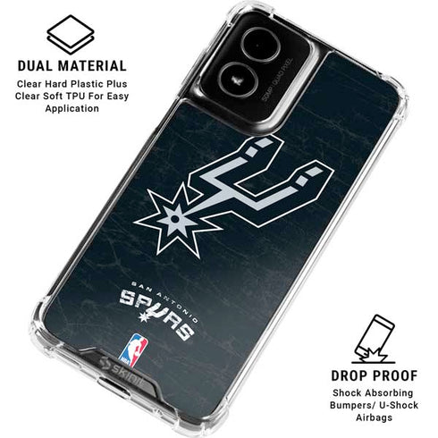 NBA San Antonio Spurs Secondary Logo Moto G Power 5G (2024) Clear Case