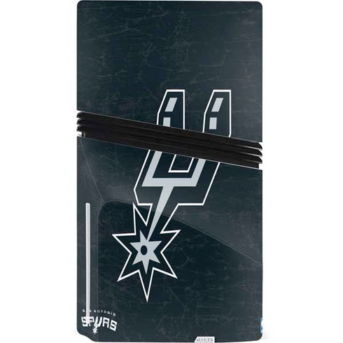 NBA San Antonio Spurs Secondary Logo PS5 Pro Disk Console Skin