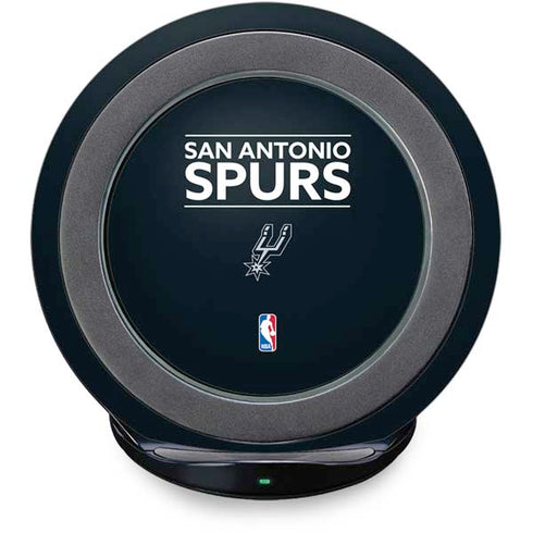 NBA San Antonio Spurs Standard - Black Fast Charge Wireless Charging Stand Skin