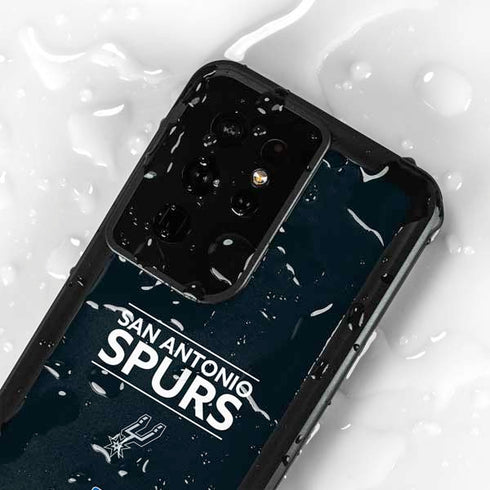 NBA San Antonio Spurs Standard - Black Galaxy S24 Ultra Waterproof Case