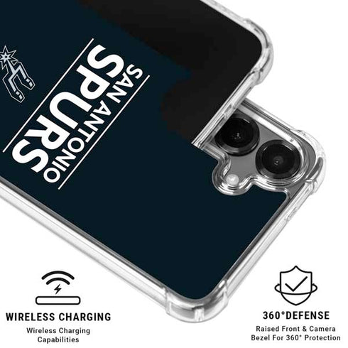 NBA San Antonio Spurs Standard - Black Galaxy S26 Clear Case