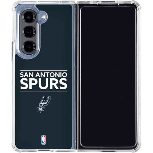 NBA San Antonio Spurs Standard - Black Galaxy Z Fold5 5G Clear Case