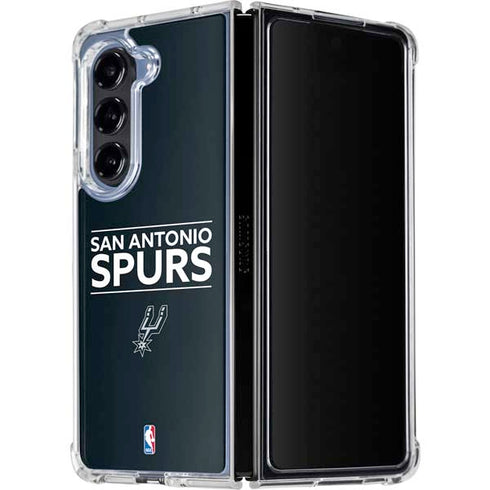 NBA San Antonio Spurs Standard - Black Galaxy Z Fold5 5G Clear Case