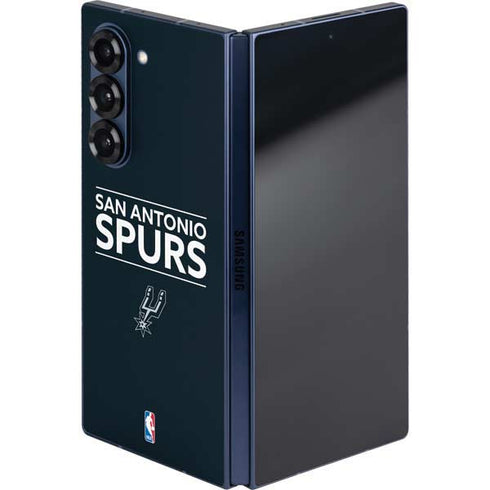 NBA San Antonio Spurs Standard - Black Galaxy Z Fold6 Skin