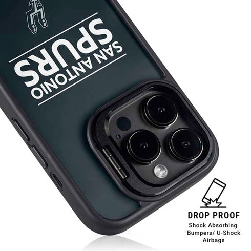 NBA San Antonio Spurs Standard - Black iPhone 14 Pro Max Kickstand Case