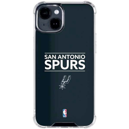 NBA San Antonio Spurs Standard - Black iPhone 15 Clear Case