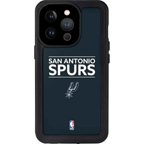 NBA San Antonio Spurs Standard - Black iPhone 15 Pro Waterproof Case