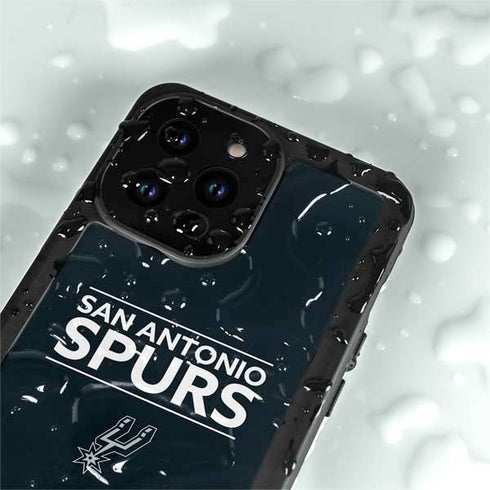 NBA San Antonio Spurs Standard - Black iPhone 15 Pro Waterproof Case