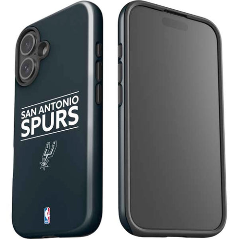 NBA San Antonio Spurs Standard - Black iPhone 16 Impact Case