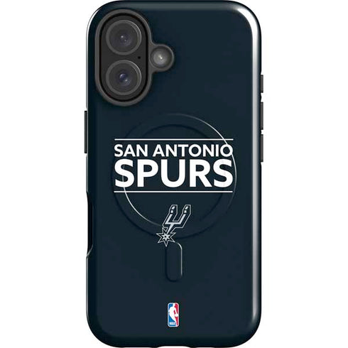 NBA San Antonio Spurs Standard - Black iPhone 16 Magsafe Impact Case