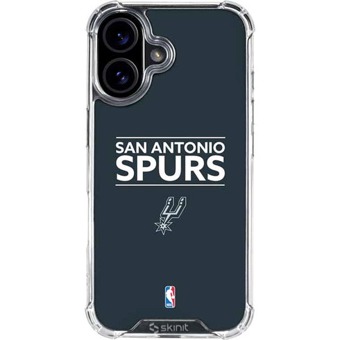 NBA San Antonio Spurs Standard - Black iPhone 16 Plus Clear Case