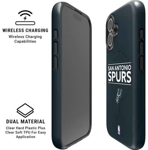 NBA San Antonio Spurs Standard - Black iPhone 16 Plus Magsafe Impact Case