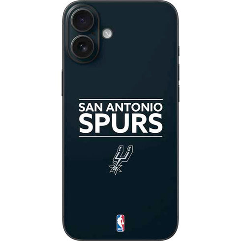 NBA San Antonio Spurs Standard - Black iPhone 16 Plus Skin