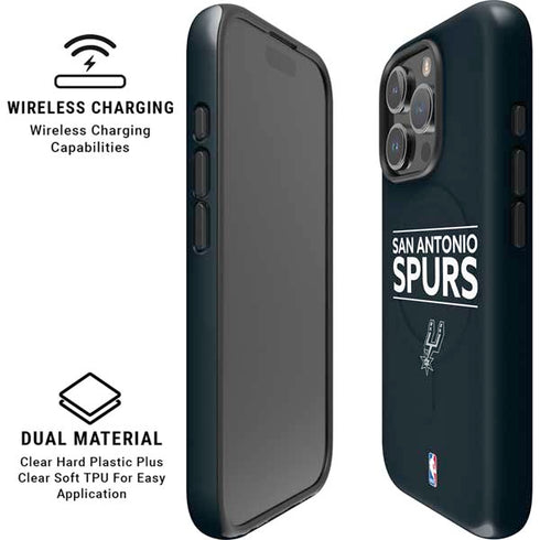NBA San Antonio Spurs Standard - Black iPhone 16 Pro Magsafe Impact Case