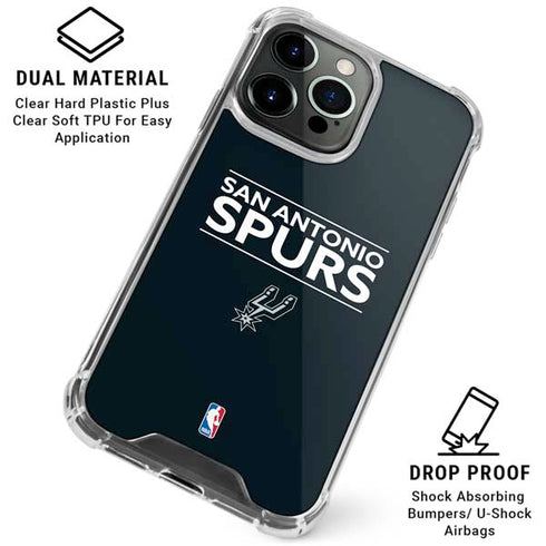 NBA San Antonio Spurs Standard - Black iPhone 16 Pro Max Clear Case