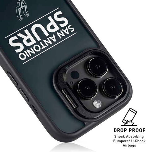 NBA San Antonio Spurs Standard - Black iPhone 16 Pro Max Kickstand Case