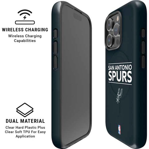 NBA San Antonio Spurs Standard - Black iPhone 16 Pro Max Magsafe Impact Case