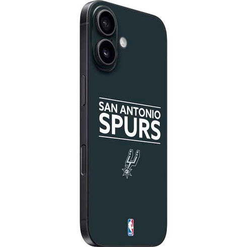 NBA San Antonio Spurs Standard - Black iPhone 16 Skin