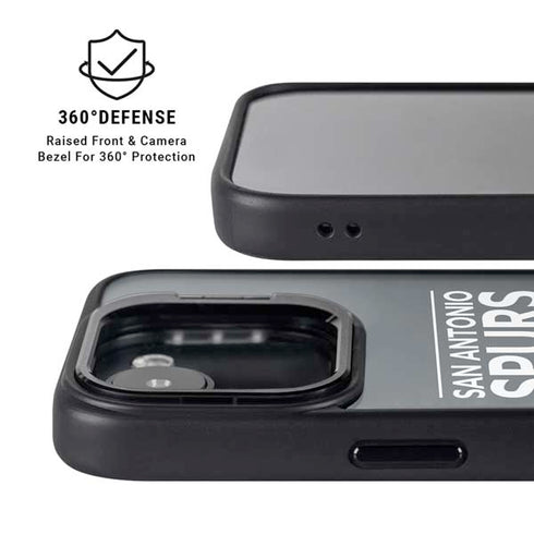 NBA San Antonio Spurs Standard - Black iPhone 16e Kickstand Case