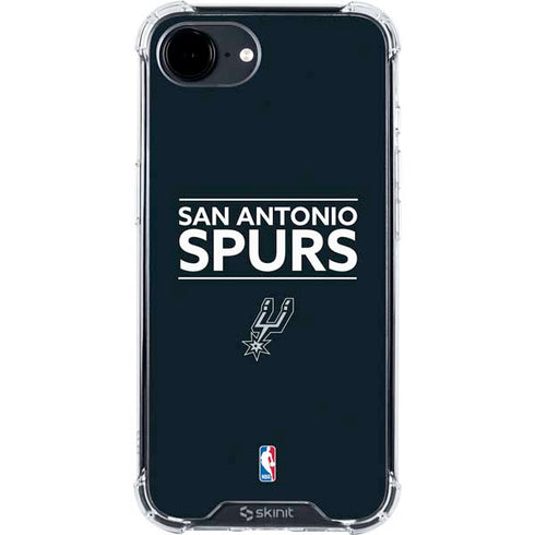 NBA San Antonio Spurs Standard - Black iPhone 16e Clear Case