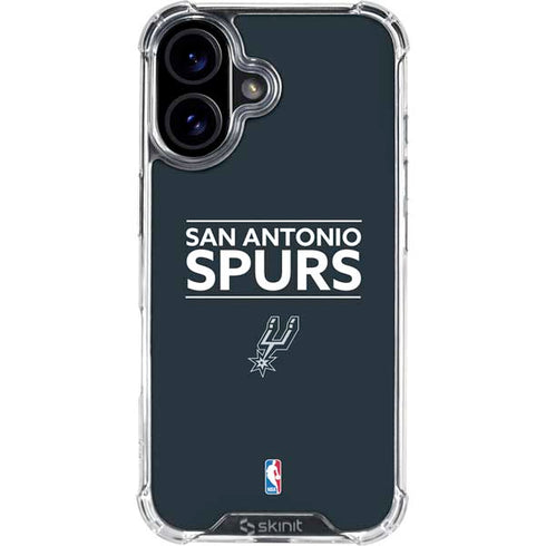 NBA San Antonio Spurs Standard - Black iPhone 17 Clear Case