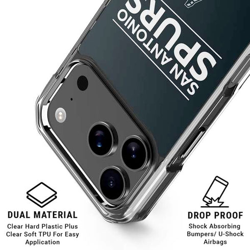 NBA San Antonio Spurs Standard - Black iPhone 18 Pro Clear Case