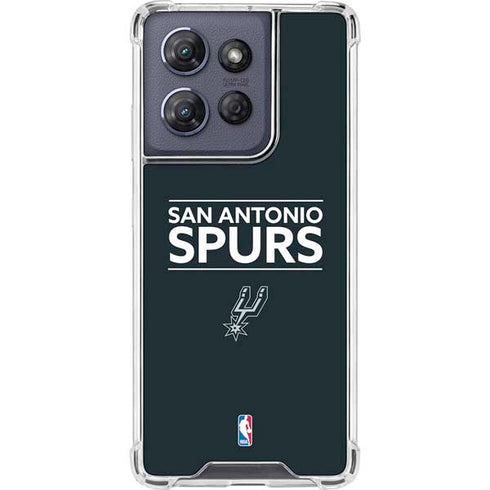 NBA San Antonio Spurs Standard - Black Moto G 5G (2025) Clear Case