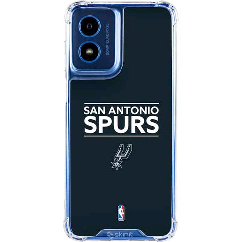 NBA San Antonio Spurs Standard - Black Moto G 5G (2024) Clear Case