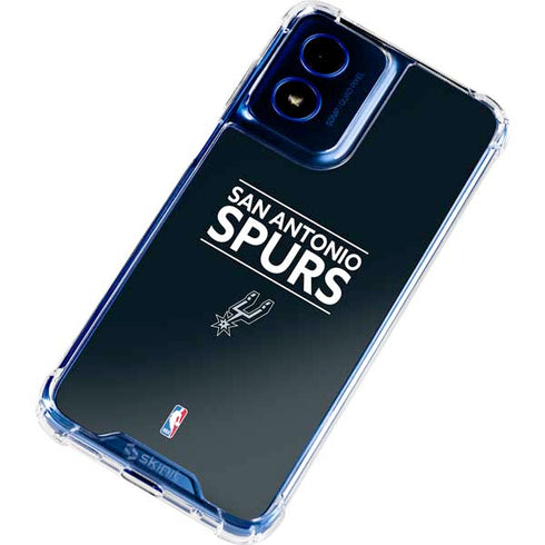 NBA San Antonio Spurs Standard - Black Moto G 5G (2024) Clear Case