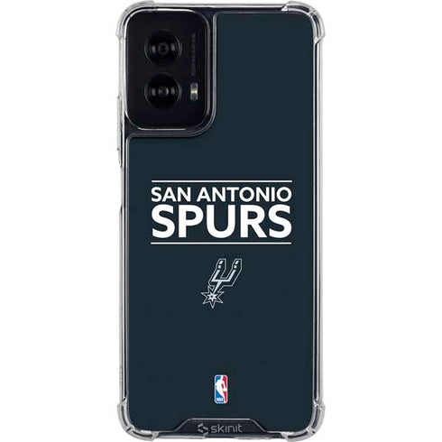 NBA San Antonio Spurs Standard - Black Moto G Power 5G (2024) Clear Case