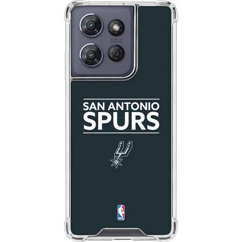 NBA San Antonio Spurs Standard - Black Moto G Stylus 5G (2025) Clear Case