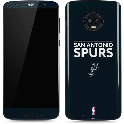 NBA San Antonio Spurs Standard - Black Moto G6 Skin