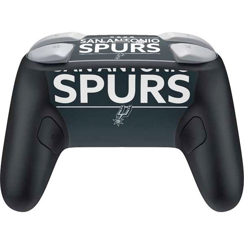 NBA San Antonio Spurs Standard - Black Nintendo Switch 2 (2025) Pro Controller Skin