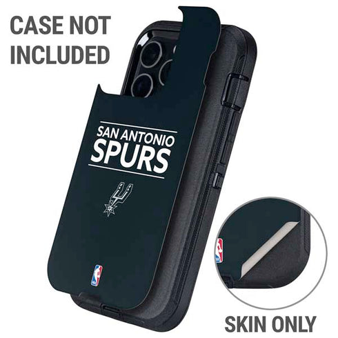 NBA San Antonio Spurs Standard - Black Otterbox Defender iPhone Skin