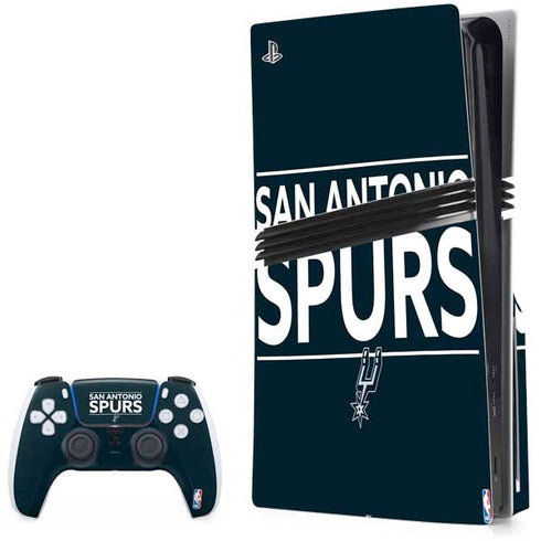 NBA San Antonio Spurs Standard - Black PS5 Pro Disk Bundle Skin