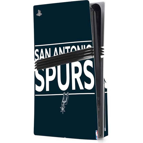 NBA San Antonio Spurs Standard - Black PS5 Pro Disk Console Skin