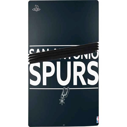 NBA San Antonio Spurs Standard - Black PS5 Pro Disk Console Skin